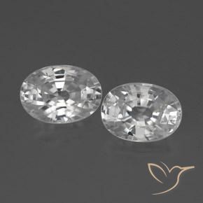 2.73ctw Natürlicher Weiß Zirkon, Oval, VVS