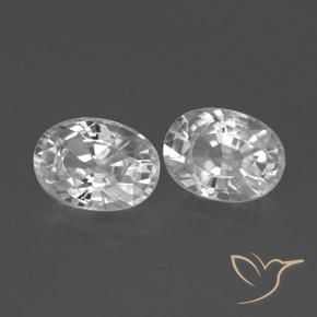 2.73 ct natürliche Weiß Zirkon-Edelsteine, Oval, VVS