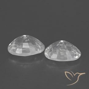 2.73 ct natürliche Weiß Zirkon-Edelsteine, Oval, VVS