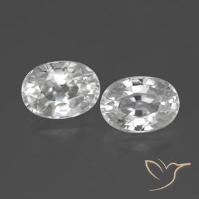 2.90ctw Natürlicher Weiß Zirkon, Oval, VVS