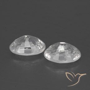 2.68 ct natürliche Weiß Zirkon-Edelsteine, Oval, VS