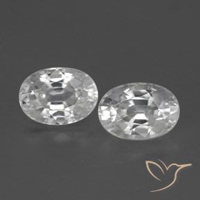 2.84ctw Natürlicher Weiß Zirkon, Oval, VS