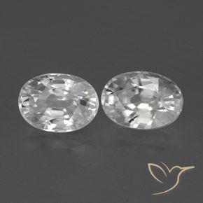 2.84 ct natürliche Weiß Zirkon-Edelsteine, Oval, VS