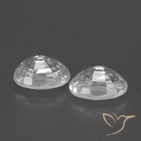 2.84 ct natürliche Weiß Zirkon-Edelsteine, Oval, VS