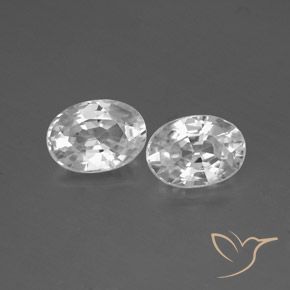 2.61ctw Natürlicher Weiß Zirkon, Oval, VVS