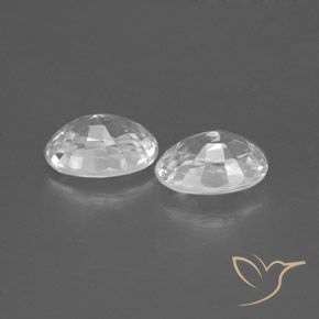 2.61 ct natürliche Weiß Zirkon-Edelsteine, Oval, VVS