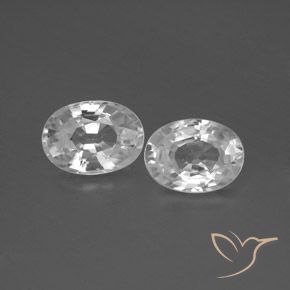 2.45ctw Natürlicher Weiß Zirkon, Oval, VVS