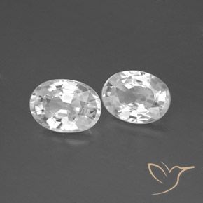 2.45 ct natürliche Weiß Zirkon-Edelsteine, Oval, VVS