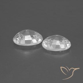 2.45 ct natürliche Weiß Zirkon-Edelsteine, Oval, VVS