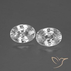 2.78ctw Natürlicher Weiß Zirkon, Oval, VVS