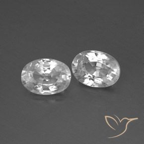 2.55 ct natürliche Weiß Zirkon-Edelsteine, Oval, VS