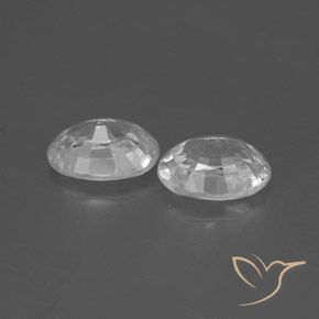 2.55 ct natürliche Weiß Zirkon-Edelsteine, Oval, VS