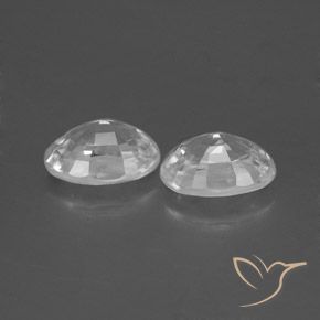 2.73 ct natürliche Weiß Zirkon-Edelsteine, Oval, VS