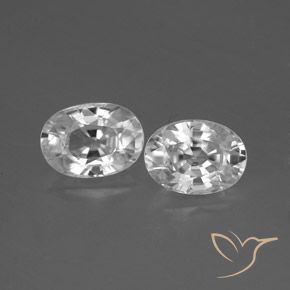 2.68ctw Natürlicher Klares Weiß Zirkon, Oval, VS