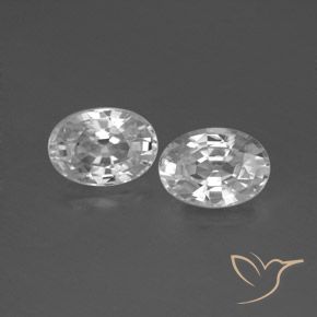 2.57ctw Natürlicher Weiß Zirkon, Oval, VVS