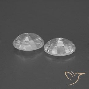 2.57 ct natürliche Weiß Zirkon-Edelsteine, Oval, VVS
