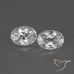 2.85ctw Natürlicher Weiß Zirkon, Oval, VVS-VS
