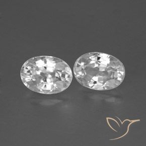 2.85 ct natürliche Weiß Zirkon-Edelsteine, Oval, VVS-VS