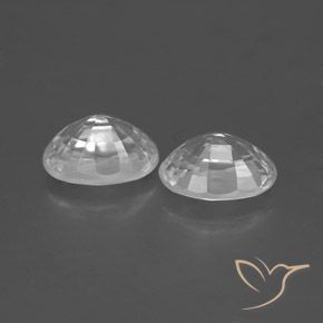 2.85 ct natürliche Weiß Zirkon-Edelsteine, Oval, VVS-VS