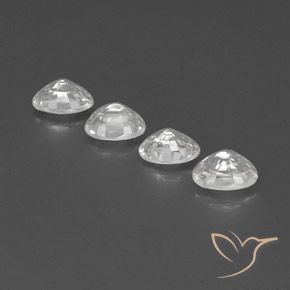 5.46 ct natürliche Weiß Zirkon-Edelsteine, Oval, VS