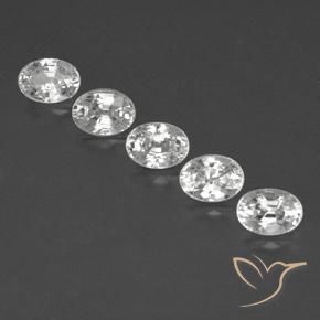 7.07ctw Natürlicher Weiß Zirkon, Oval, VVS-VS