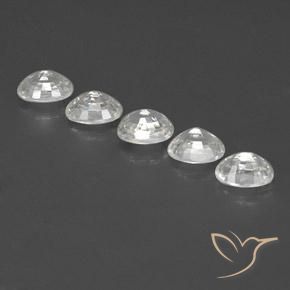 7.07 ct natürliche Weiß Zirkon-Edelsteine, Oval, VVS-VS
