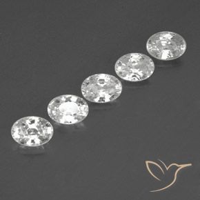 6.63 ct natürliche Weiß Zirkon-Edelsteine, Oval, VS