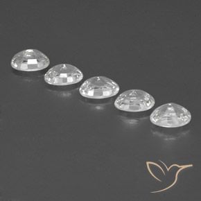 6.63 ct natürliche Weiß Zirkon-Edelsteine, Oval, VS