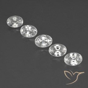 7.09ctw Natürlicher Weiß Zirkon, Oval, VVS-VS