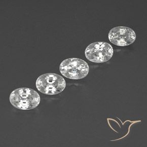 7.09 ct natürliche Weiß Zirkon-Edelsteine, Oval, VVS-VS