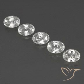 7.28ctw Natürlicher Weiß Zirkon, Oval, VVS-VS
