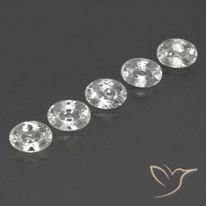 7.28 ct natürliche Weiß Zirkon-Edelsteine, Oval, VVS-VS
