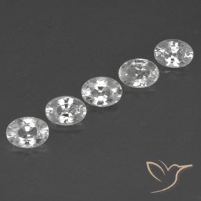 6.43 ct natürliche Weiß Zirkon-Edelsteine, Oval, VVS-VS