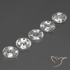 6.78 ct natürliche Weiß Zirkon-Edelsteine, Oval, VS
