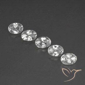 7.33 ct natürliche Weiß Zirkon-Edelsteine, Oval, VS
