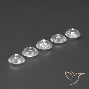 7.33 ct natürliche Weiß Zirkon-Edelsteine, Oval, VS
