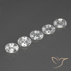 7.07 ct natürliche Weiß Zirkon-Edelsteine, Oval, VS