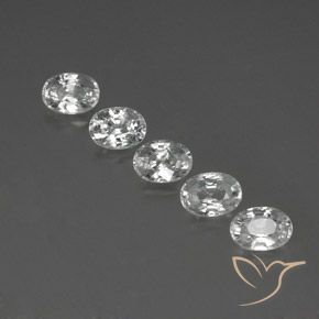 6.95ctw Natürlicher Klares Weiß Zirkon, Oval, VS
