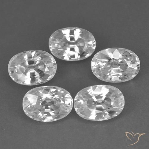 7.10ctw Natürlicher Weiß Zirkon, Oval, VVS-VS