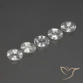 6.94 ct natürliche Weiß Zirkon-Edelsteine, Oval, VS