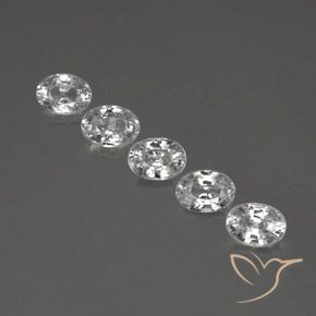 6.31ctw Natürlicher Klares Weiß Zirkon, Oval, VVS-VS