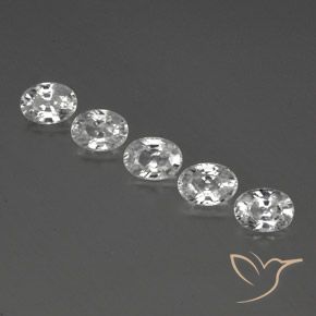 6.66ctw Natürlicher Klares Weiß Zirkon, Oval, VVS-VS