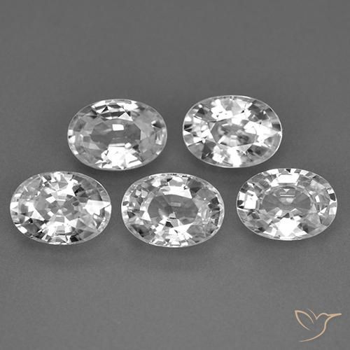 6.54ctw Natürlicher Klares Weiß Zirkon, Oval, VS