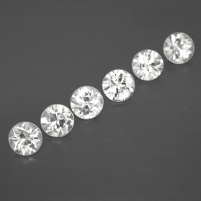 3.26 ct natürliche Weiß Zirkon-Edelsteine, Rund Schliff, VVS-VS