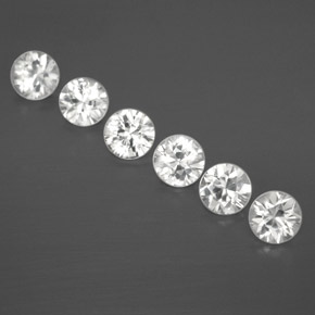 3.26 ct natürliche Weiß Zirkon-Edelsteine, Rund Schliff, VVS-VS