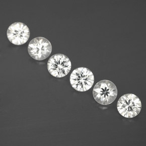 3,15 ct natürliche weißer Zirkon-Edelsteine, Rundschliff, VVS-VS
