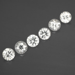 3,15 ct natürliche weißer Zirkon-Edelsteine, Rundschliff, VVS-VS