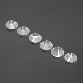 3,15 ct natürliche weißer Zirkon-Edelsteine, Rundschliff, VVS-VS