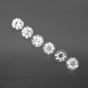 3,36 ct natürliche weißer Zirkon-Edelsteine, Rundschliff, VVS-VS