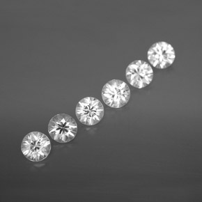 3,36 ct natürliche weißer Zirkon-Edelsteine, Rundschliff, VVS-VS
